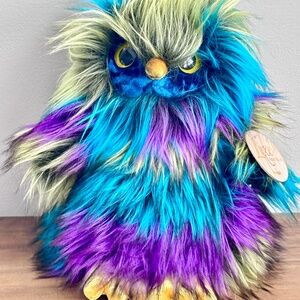 NWT Luxe Boutique by AURORA 10" EDEN OWL Plush Toy Stuffed Animal COLORFUL NEW